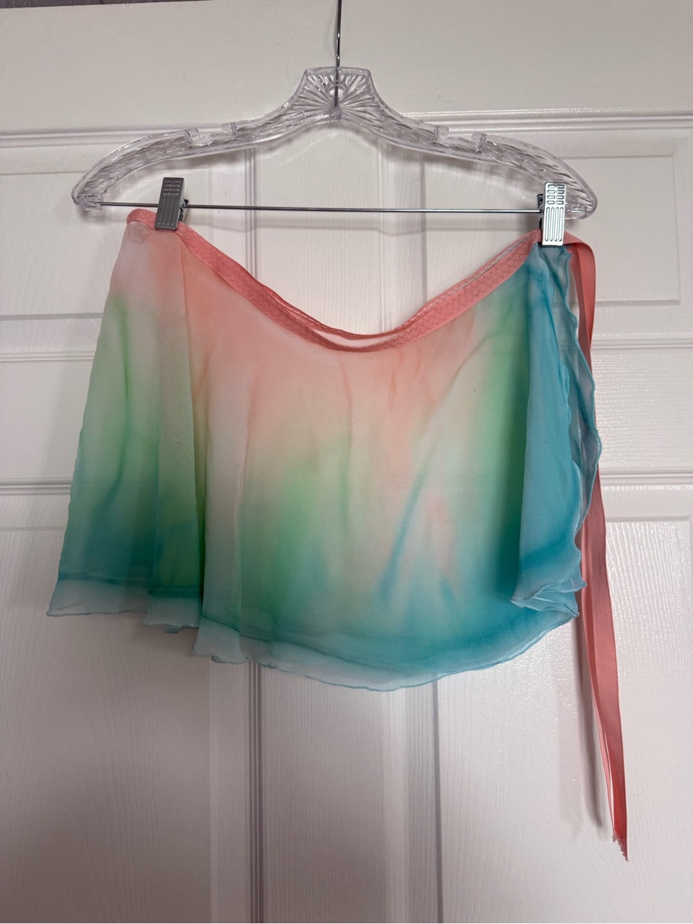 Women’s Ombre Chiffon ballet Wrap - Coral, Aqua & Mint